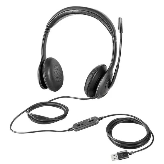 Fone Headset USB WHS 60 DUO Preto Intelbras