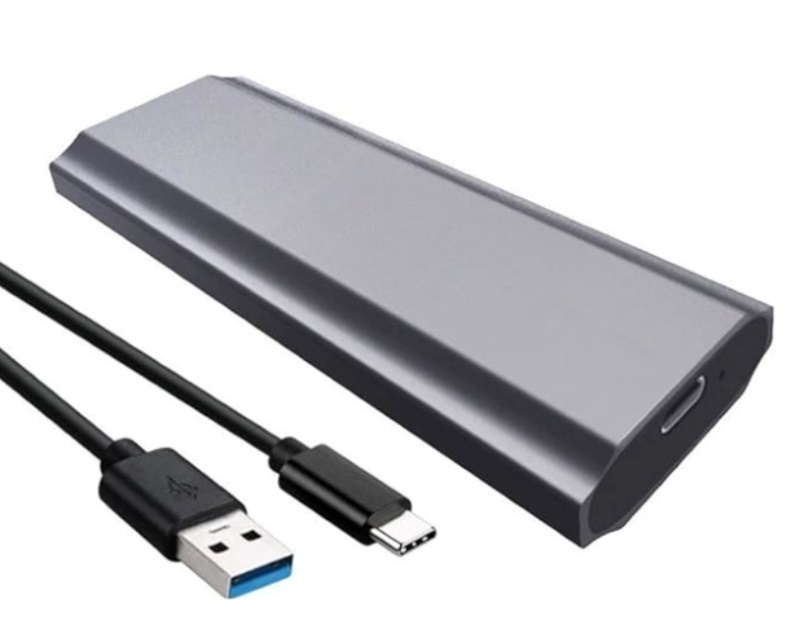Case SSD M.2 NVME USB-C 3.1 Cinza