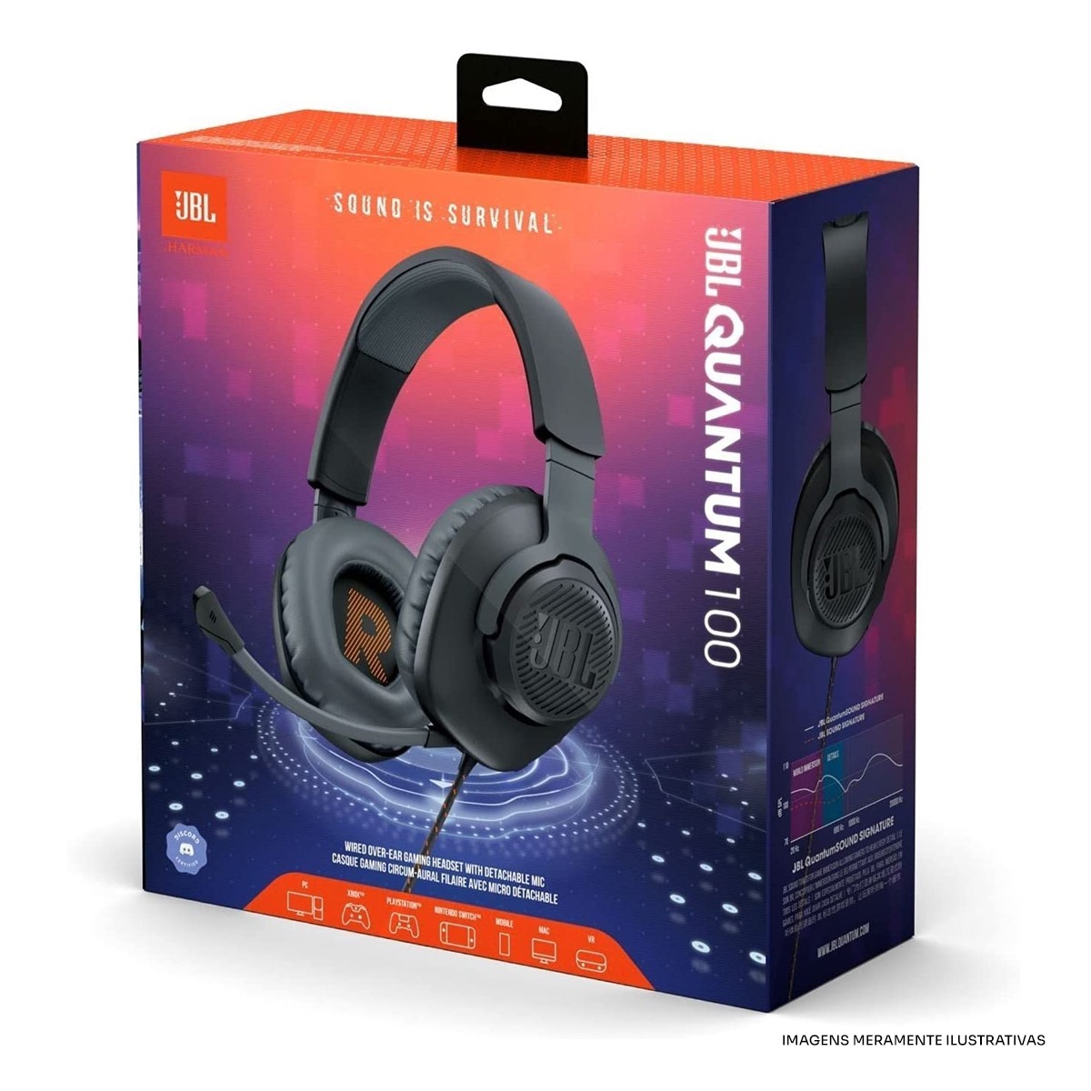 Fone Headset Gamer Quantum 100 JBL