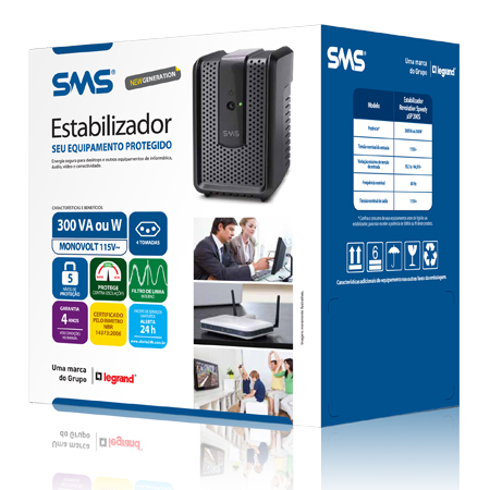 Estabilizador 300VA Monovolt Revolution SMS