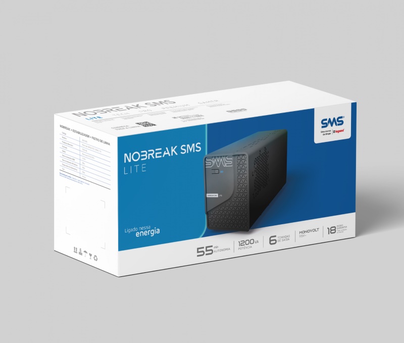 Nobreak 1200VA Mono/115 LITE SMS