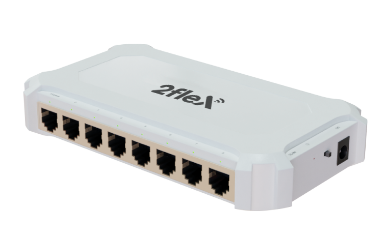 Switch 8 Portas 10/100 POEReverso PLUS Branco2Flex