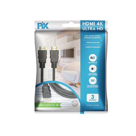 Cabo HDMI 3,00m 2.0 4K HDR Ultra PIX
