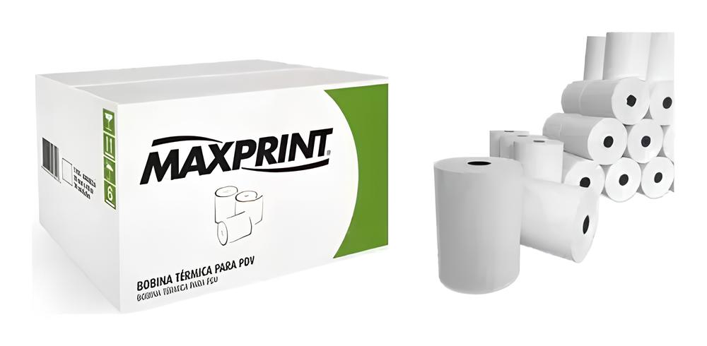 Bobina ECF Termica 80X40M CX 30 BRANCA Maxprint