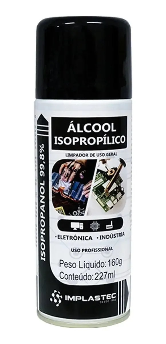 Alcool Isopropilico Aerossol 227ml/160g Implastec
