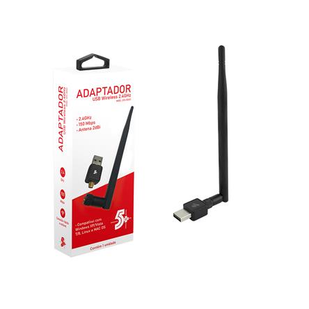 Adaptador Wireless USB 150Mbps 5+