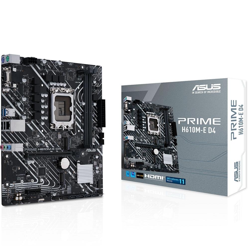 Placa Mãe 1700 12ª/14ª Ger. H610M DDR4 Asus