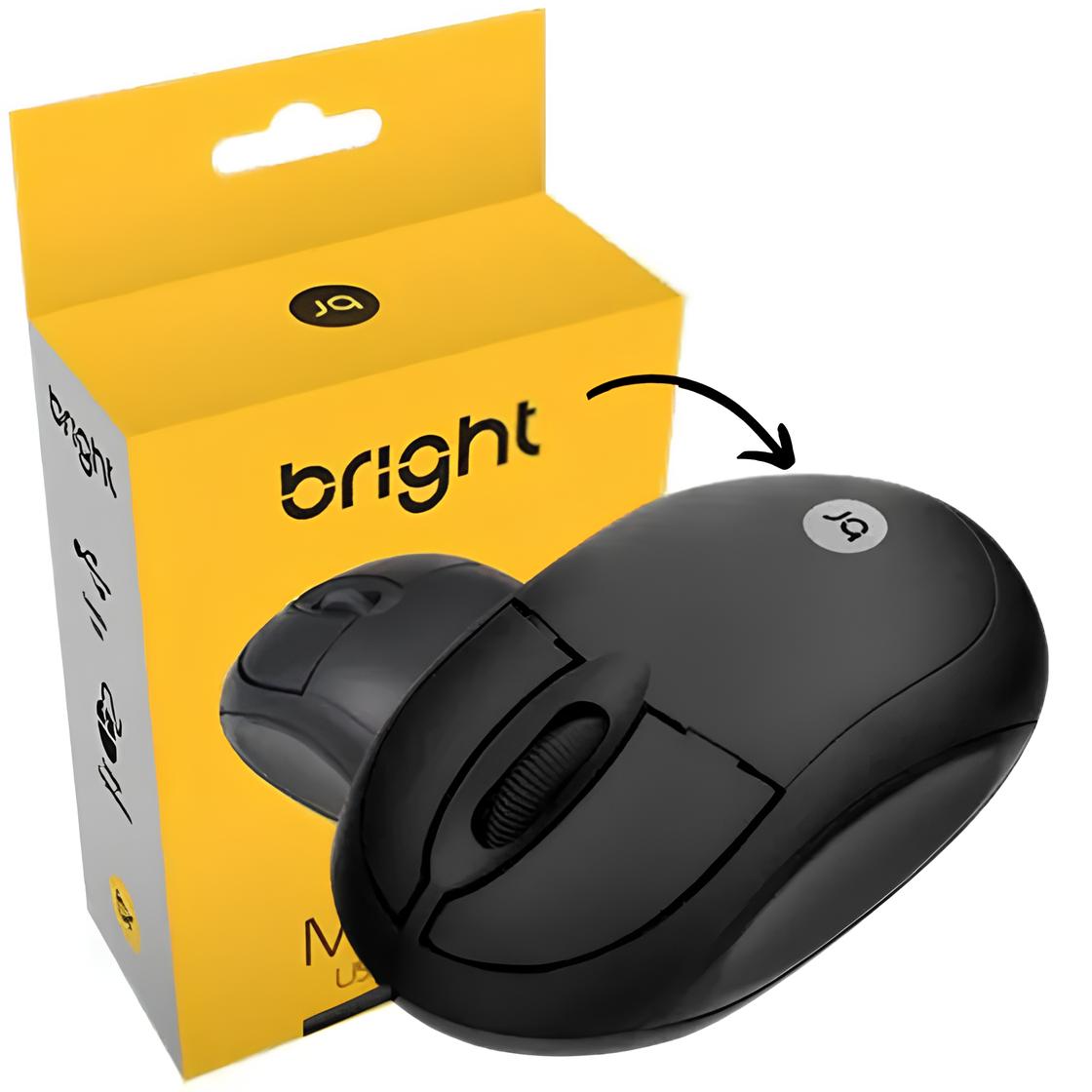 Mouse USB Espanha 0106 Preto Bright