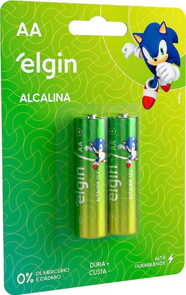 Pilha Alcalina AA 02 Un. Elgin