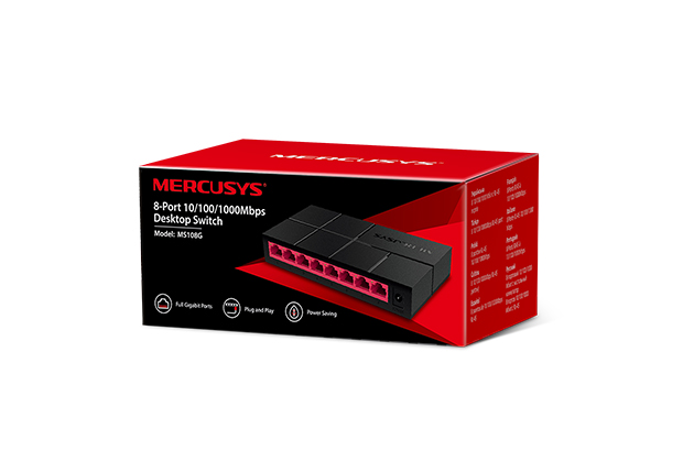 Switch 8 Portas 10/100/1000 MS108G Mercusys