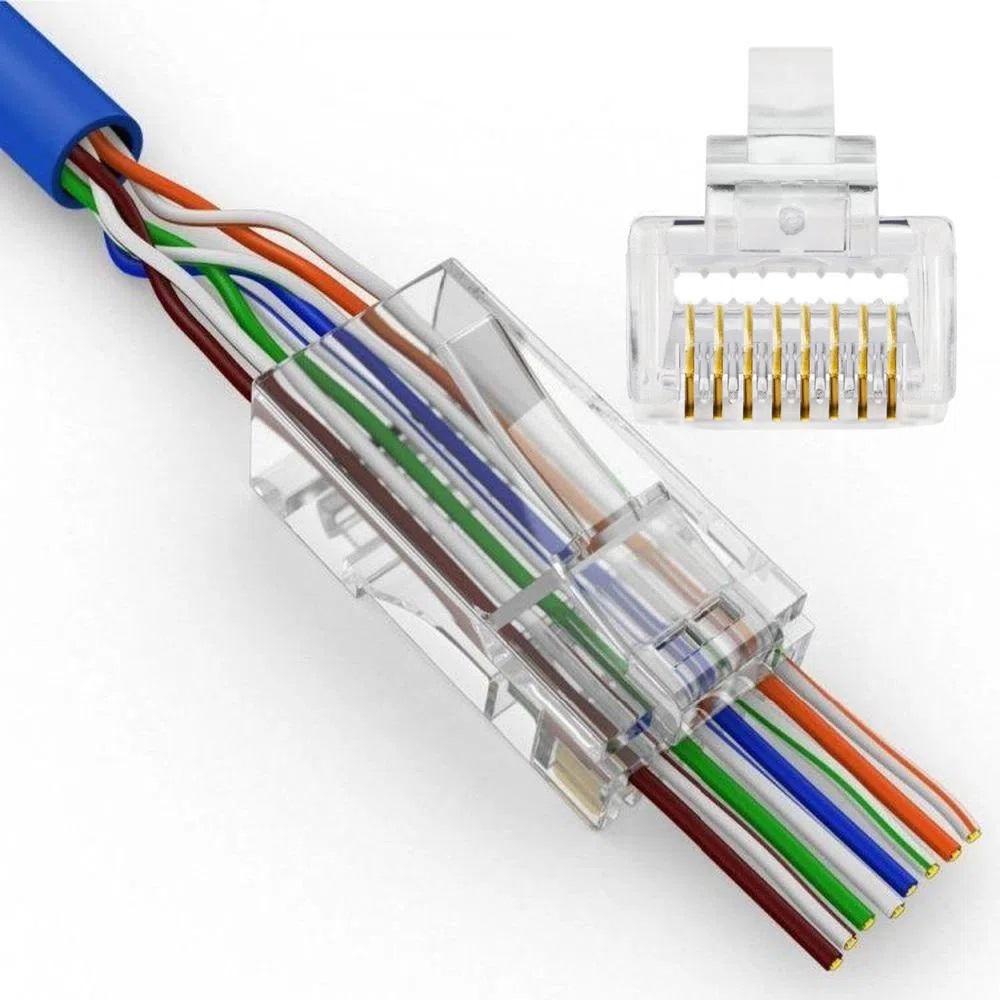 Conector RJ-45 de Passagem Cat5 Pct c/ 10