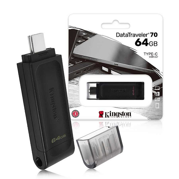 Pen Drive 64GB USB TIPO-C 3.2 DT70 Kingston