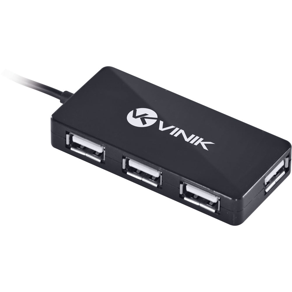 Hub Mini USB 2.0 - 4 portas HUV-20 Preto Vinik