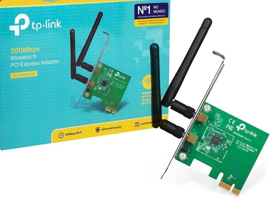 Placa Wireless PCI-E 300Mbps TL-WN881ND TP-Link