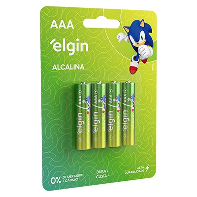 Pilha Alcalina AAA 04 Un. Elgin