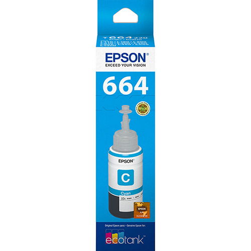 Refil de Tinta 70 ml T664220- AL Ciano Epson