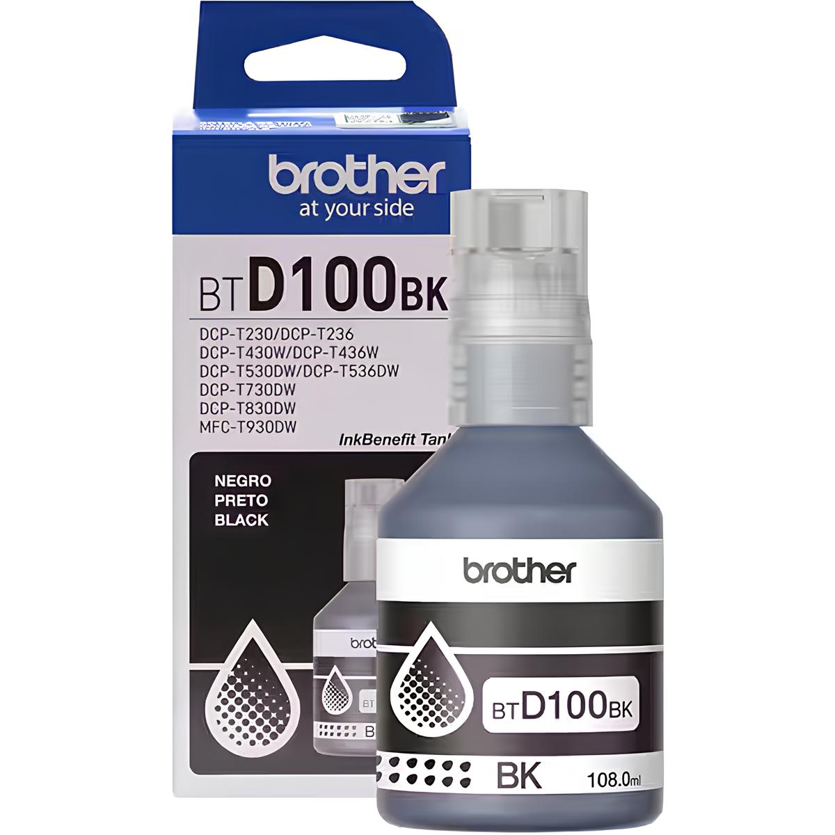 Refil de Tinta 108ml BTD100BK Preto Brother