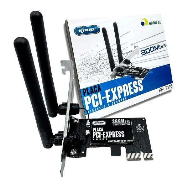 Placa Wireless PCI-E 300Mbps 2 Antenas