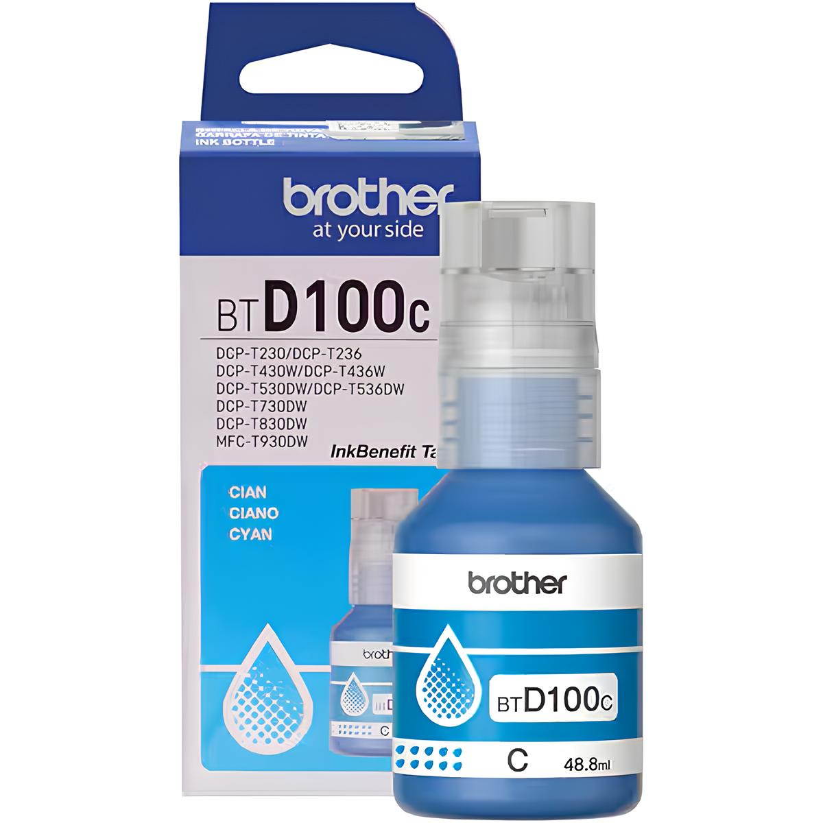 Refil de Tinta 48.8ml BTD100C Ciano Brother