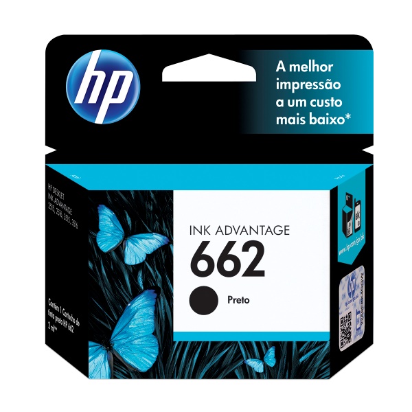 Cartucho 662 Preto HP