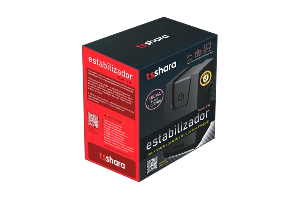 Estabilizador 500VA Bivolt PowerEst TS Shara