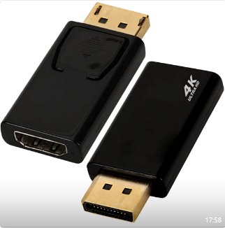Adaptador DisplayPort 4k (Macho) para HDMI (Fêmea)