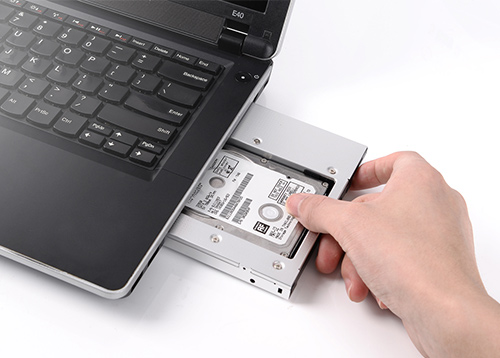 Adaptador Caddy 9,5mm HD ou SSD 2,5" p/ Notebook