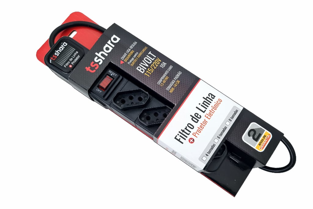 Filtro de Linha 4T + Protetor Eletrônico TS Shara