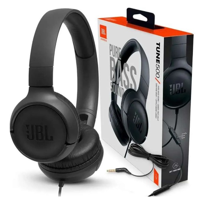 Fone Headphone Tune 500BLK JBL