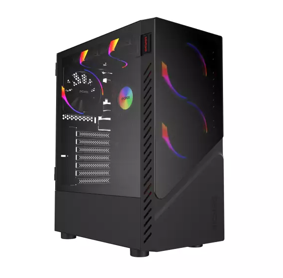 Gabinete Gamer Set Black Vulcan PCYes