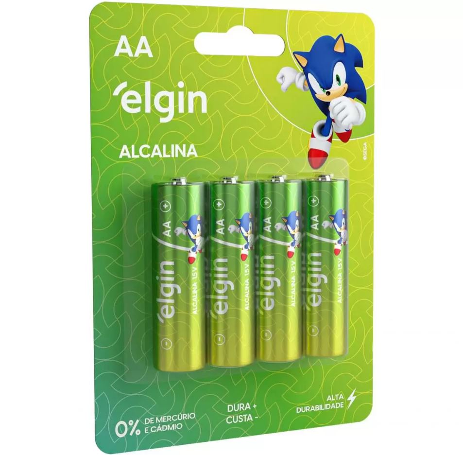 Pilha Alcalina AA 04 Un. Elgin
