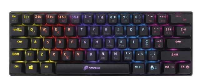 Teclado Gamer USB Mecânico Ziggy Pto LED TC607 OEX