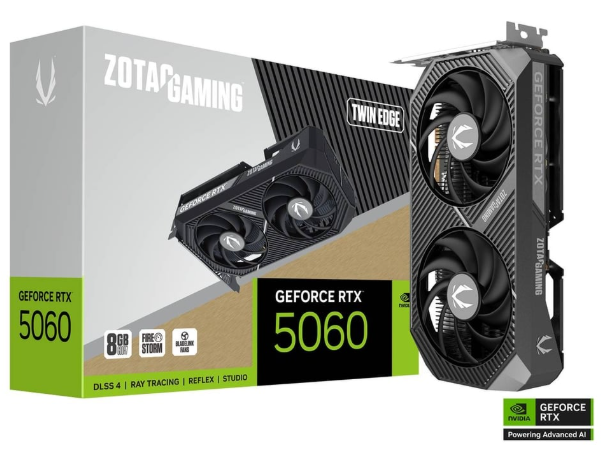 VGA 8GB DDR7 128 Bits PCI-E 5.0 RTX5060 OC Zotac