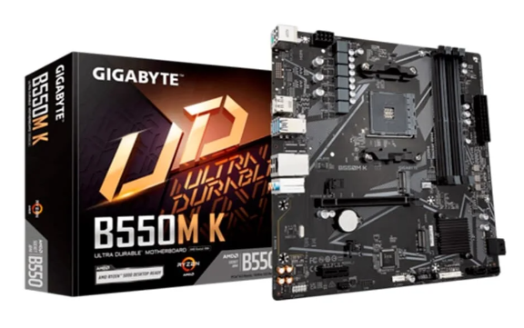 Placa Mãe AMD AM4 B550M-K M.2 DDR4 Gigabyte