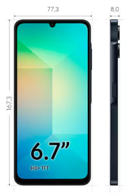 Celular Samsung Galaxy A06 5G 6.7" 8MP 128GB Preto