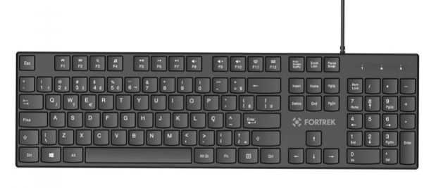 Teclado USB Slim K15 Preto Fortrek