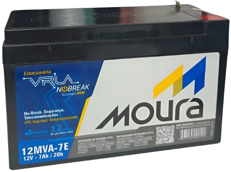 Bateria para Nobreak 12V 7A Estacionária Moura