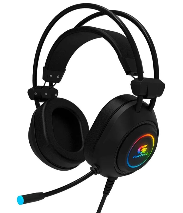 Fone Headset Gamer P2/USB RGB Crusader Fortrek