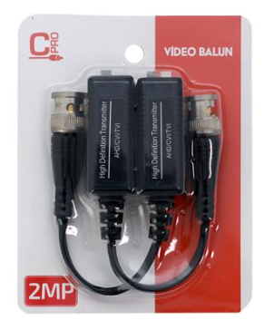 Video Balun Passivo HD Hibrido Pacote c/ 02 UN