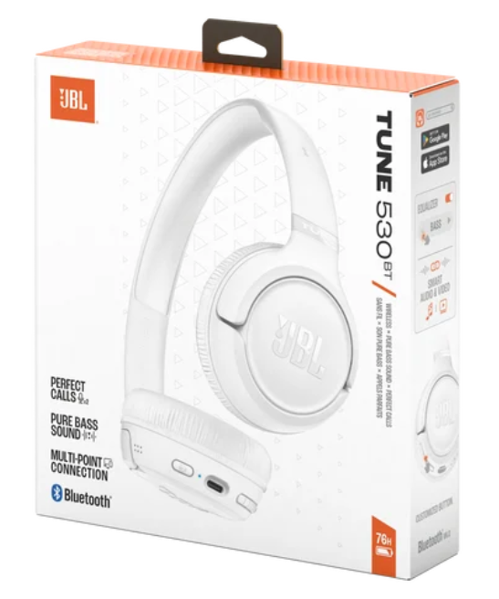 Fone Headphone Bluetooth Tune 530BT WHT JBL