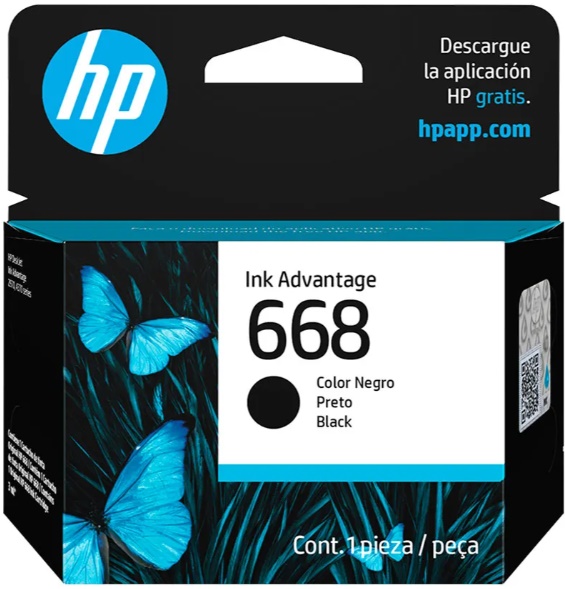 Cartucho 668 Preto HP