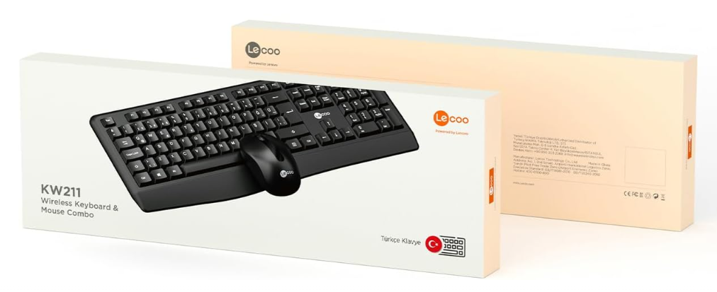 Kit Teclado+Mouse Wireless K-W211 Preto LECOO
