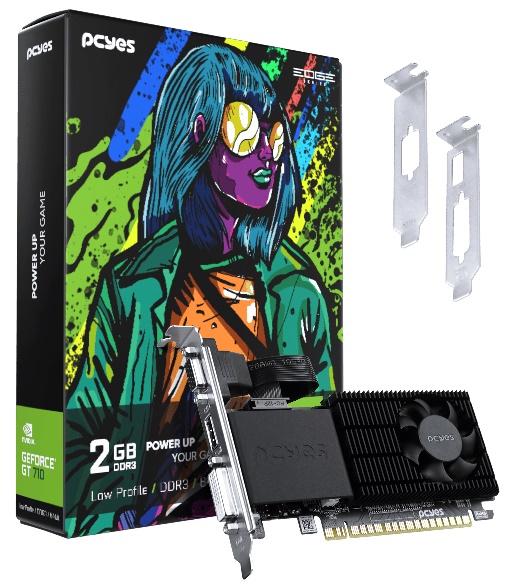 VGA 2GB DDR3 64 Bits PCI-2.0 GT710 PCYes