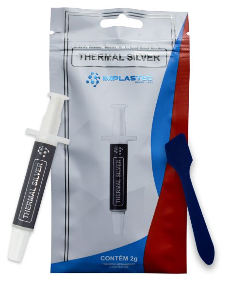 Pasta Térmica 2g Silver em Seringa Implastec