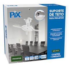 Suporte Para Projetor Teto Branco PX-13T PIX