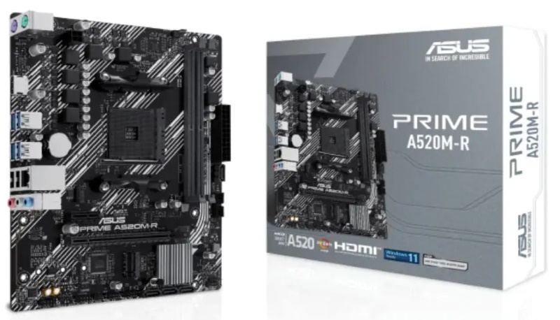 Placa Mãe AMD AM4 A520M-R DDR4 HDMI Asus