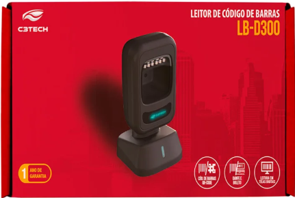 Leitor de Código de Barras USB LB-D300 C3 Tech