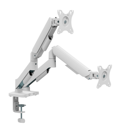 Suporte de Mesa Branco p/2 Monitores Bluecase