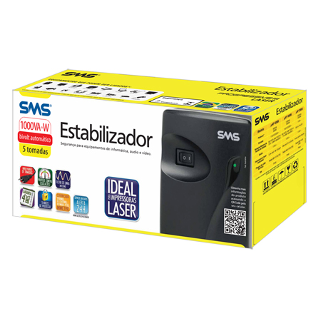 Estabilizador 1000VA Bivolt Progressive III SMS