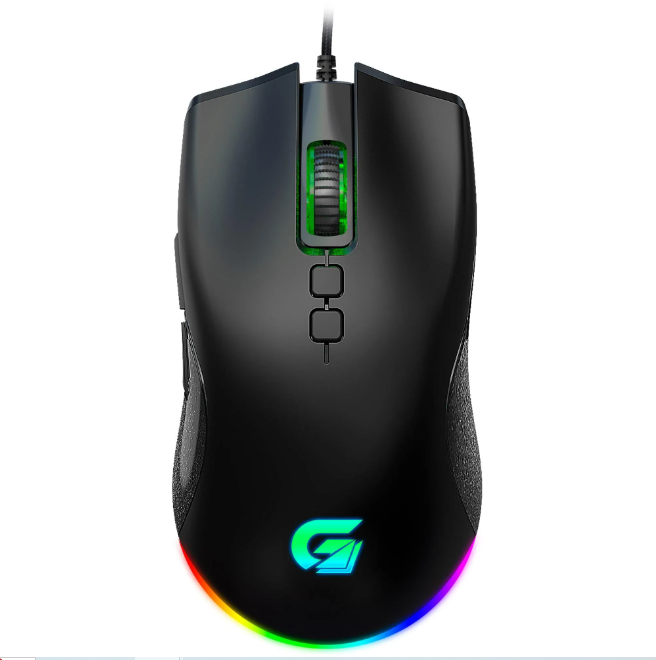 Mouse Gamer USB 7200DPI RGB Black Fire Fortrek